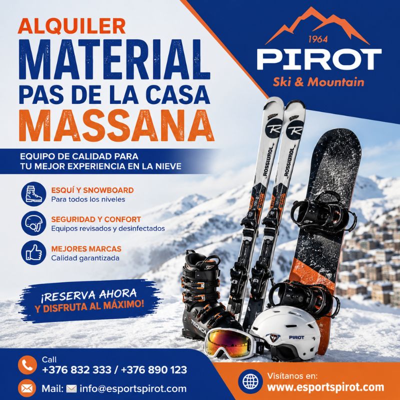 Esports Pirot: Alquiler Material Pas de la Casa Massana al Mejor Precio